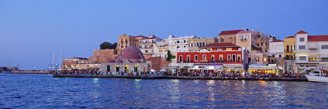 Chania harbour in Crete